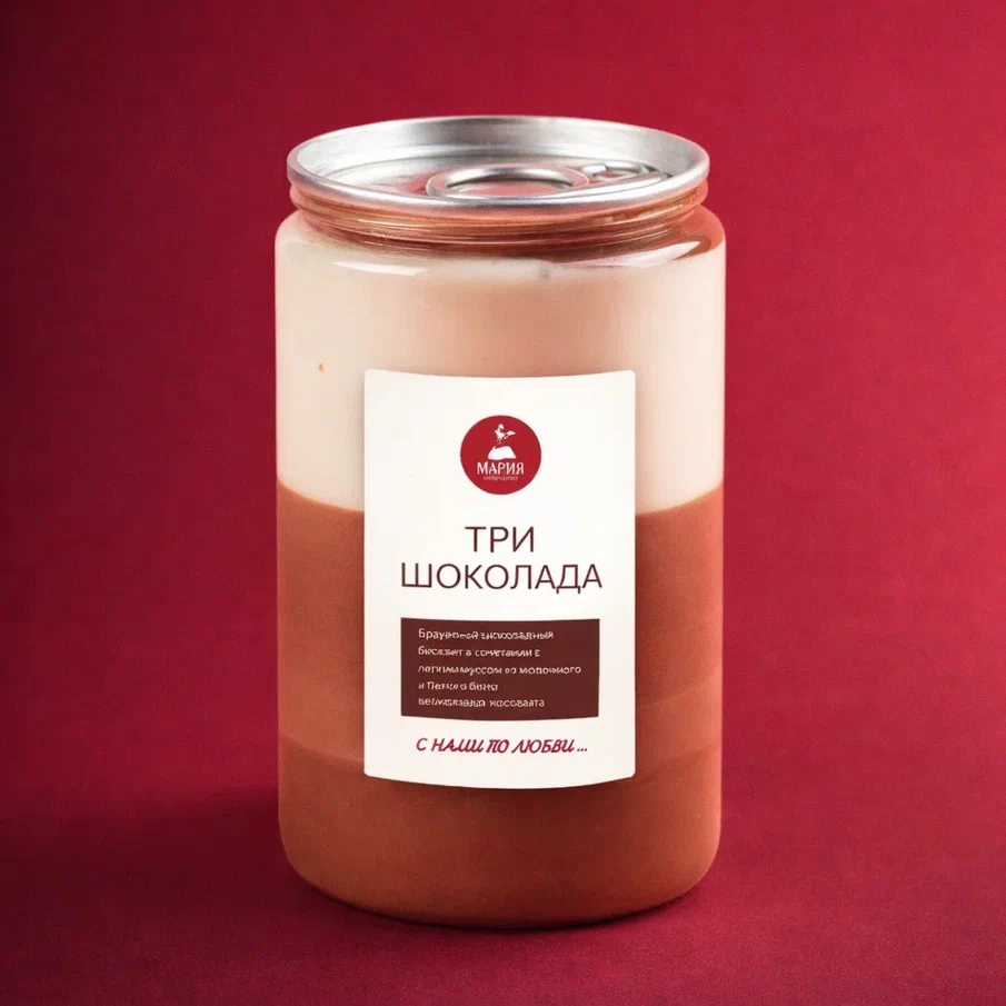 Десерт в банке Три шоколада