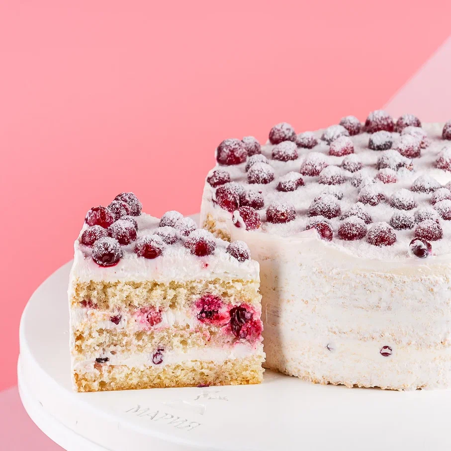 Торт «Домашний с брусникой»