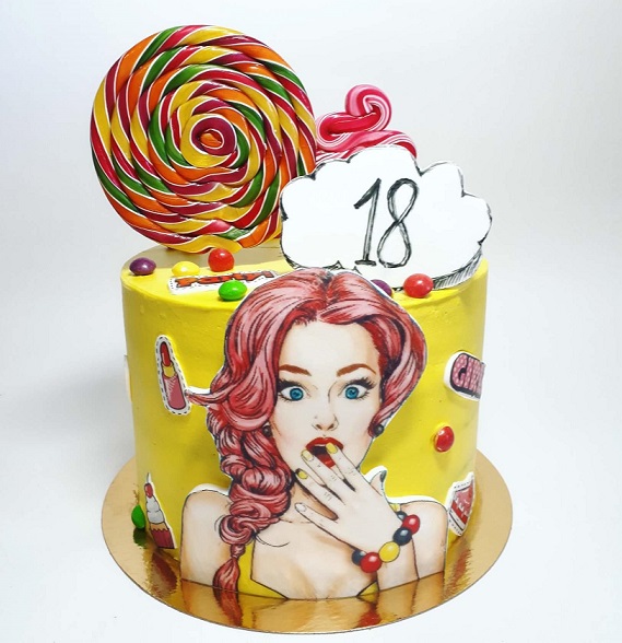 торт девушке на 18 лет