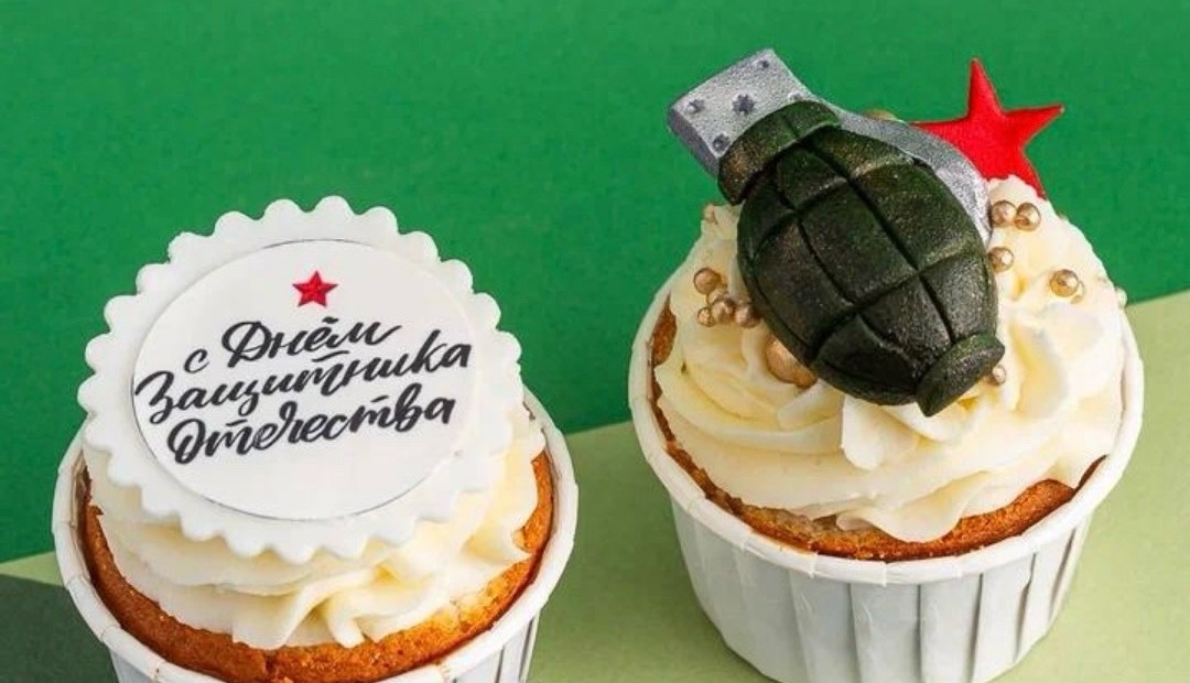 Капкейки на 23 февраля