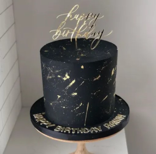 Торт черный с золотом Торт черный с золотом