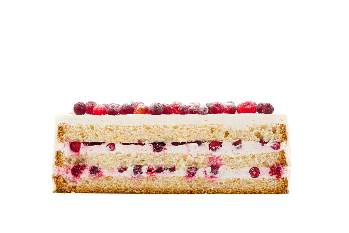 Торт домашний с брусникой