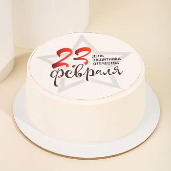 Бенто-торт Красный бархат 23 февраля