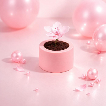 Пирожное Малиновый пломбир цветок